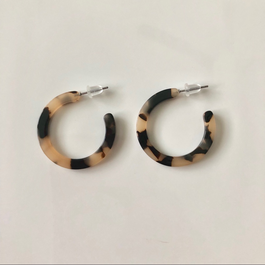 Tortoise Shell Hoops